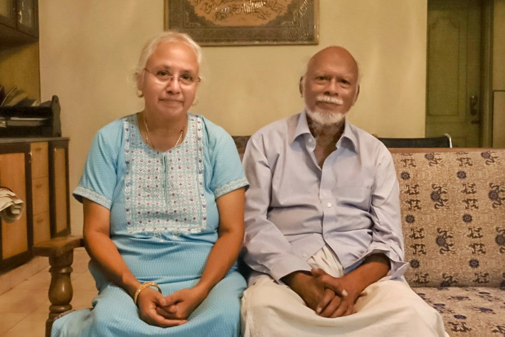 (L to R) Jameela Banu and Dr. Habibullah Khan in their residence in Chennai